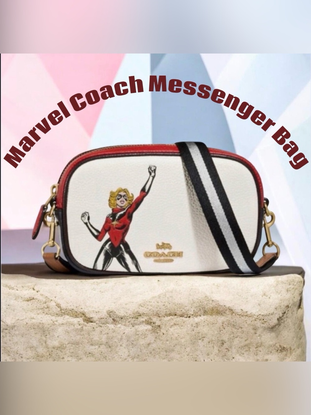 Coach Marvel Convertible BeltMessenger Bag 💼 w/Carol Danvers NWT